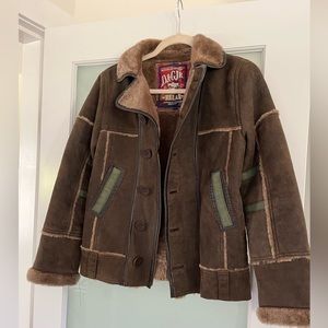 DOLCE & GABBANA LAMBSKIN & SHEARLING LEATHER JACKET 💜